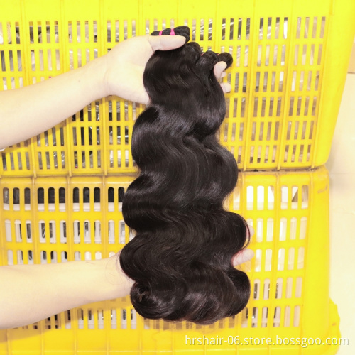 Whosale Double Brown Bone Straight Cuticle Aligned Human Virgin Brazilian Straight Body  wave Hair Extension